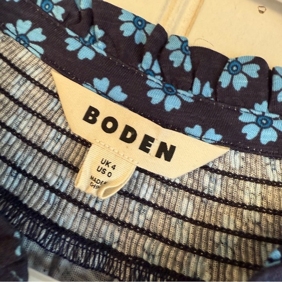 Boden Size 0 Blue Fay Smocked Jersey Shirt - Picture 7 of 9